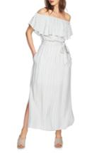 Women's 1.state Ruffle Off The Shoulder Maxi Dress, Size - Blue