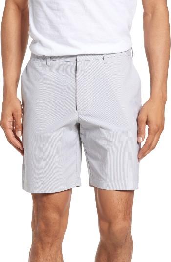 Men's Original Penguin Micro Stripe Stretch Shorts - Blue