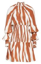 Women's Cienne The Rio Print Silk Dress - Orange