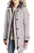 Women's Canada Goose 'lorette' Hooded Down Parka With Genuine Coyote Fur Trim, Size - Grey
