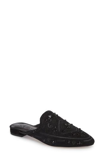 Women's Sole Society Peace Embellished Loafer Mule M - Black