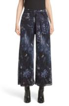 Women's Fuzzi Floral Print Tulle Belted Karate Pants