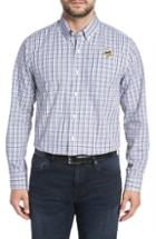 Men's Cutter & Buck Minnesota Vikings - Gilman Regular Fit Plaid Sport Shirt, Size - Purple