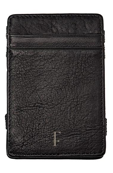 Women's Cathy's Concepts 'magic' Monogram Leather Wallet - Black