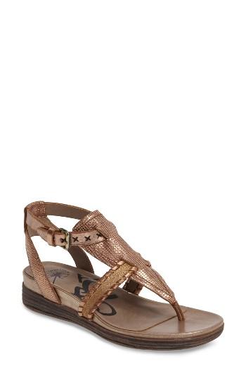 Women's Otbt Celestial V-strap Wedge Sandal M - Metallic