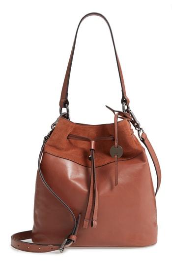 Lodis Los Angeles Jess Medium Drawstring Bucket Bag - Brown
