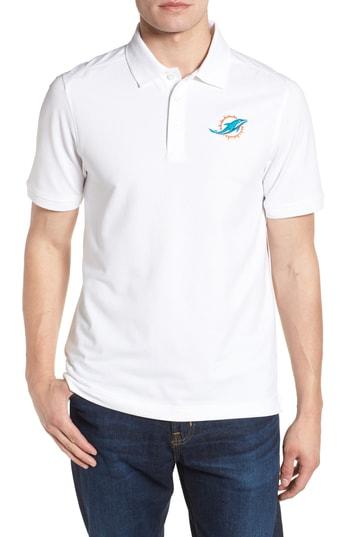 Men's Cutter & Buck Miami Dolphins - Advantage Fit Drytec Polo
