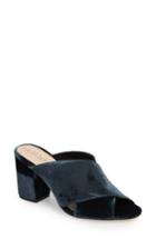 Women's Sole Society Luella Flower Embroidered Mule .5 M - Blue