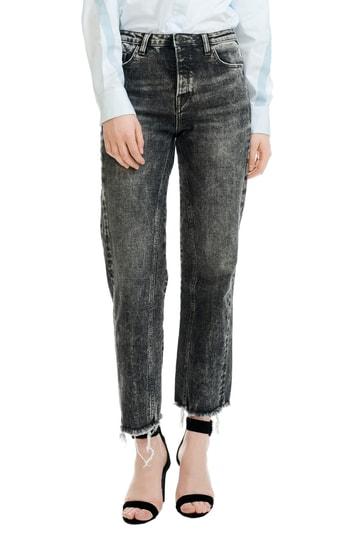 Women's Maje Paola Distressed Raw Hem Jeans Us / 36 Fr - Grey