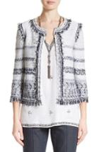Women's St. John Collection Tajdar Fringe Tweed Jacket