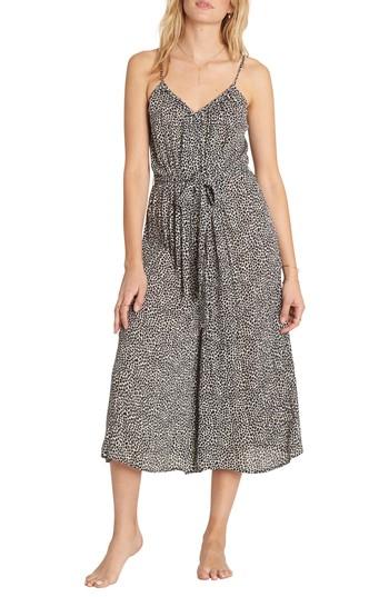 Women's Billabong Wild Hearts Tie Waist Midi Dress - Ivory