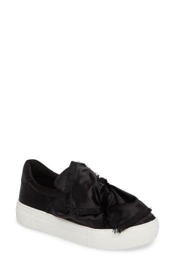Women's Jslides Azzura Bow Slip-on Sneaker M - Black