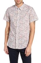 Men's Twentymetrictons Slim Fit Floral Camp Shirt - White