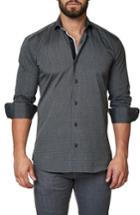 Men's Maceoo Trim Fit Dot Print Sport Shirt (m) - Black