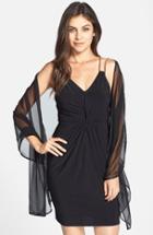 Women's Bernie Of New York Silk Chiffon Wrap, Size - Black