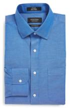 Men's Nordstrom Men's Shop Traditional Fit Non-iron Solid Dress Shirt 35 - Blue