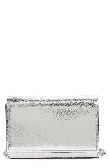 Michael Kors Yasmeen Small Metallic Leather Clutch -