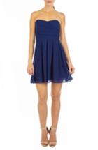 Women's Tfnc Elida Pleat Skirt Strapless Fit & Flare Dress - Blue