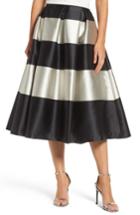 Women's Eliza J Stripe Pleated Midi Skirt
