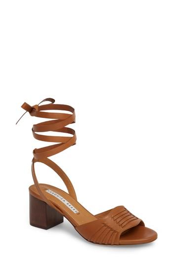 Women's Veronica Beard Brody Ankle Wrap Sandal Us / 35eu - Brown