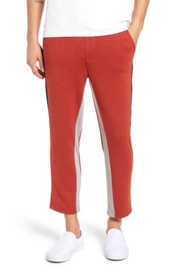 Men's Native Youth Slim Fit Colorblock Stripe Jogger Pants - Red