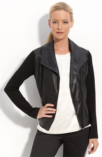 Classiques Entier Atelier Lambskin Leather & Knit Jacket