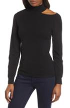 Women's Wit & Wisdom Cutout Sweater - Black
