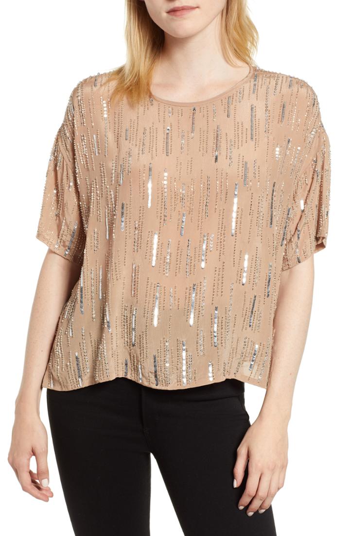 Women's Joie Darek Dot & Ruffle Blouse, Size - Black
