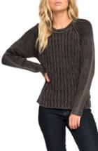 Women's Rvca Chained Cotton Sweater - Black