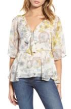 Women's Cupcakes And Cashmere Keenan Floral Blouse - Beige