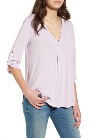 Women's Henley - Purple