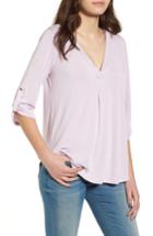 Women's Henley - Purple