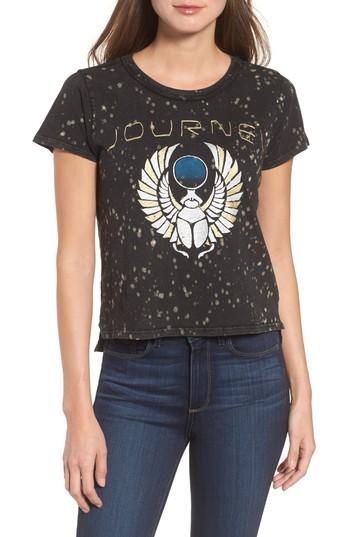 Women's Lucky Brand Journey Metallic Graphic Distressed Tee