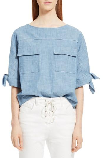 Women's Chloe Chambray Top Us / 42 Fr - Blue