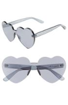 Women's Circus By Sam Edelman 60mm Heart Shield Sunglasses - Grey