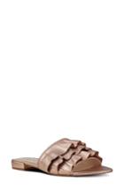 Women's Nine West Ivarene Ruffle Slide Sandal M - Pink