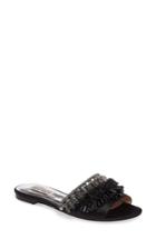 Women's Badgley Mischka Kassandra Embellished Slide Sandal .5 M - Black