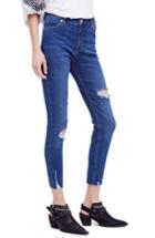 Women's We The Free By Free People Ripped Crop Skinny Jeans - Blue