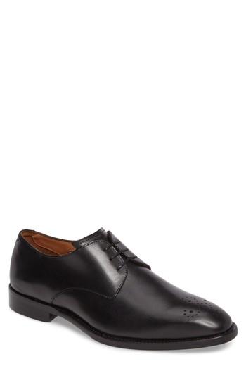 Men's Vince Camuto Haltter Medallion Toe Derby .5 M - Black