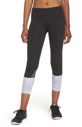 Women's Zella Constellation Print Crop Leggings, Size - Black