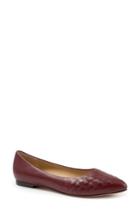 Women's Trotters Estee Pointed Toe Flat .5 N - Red