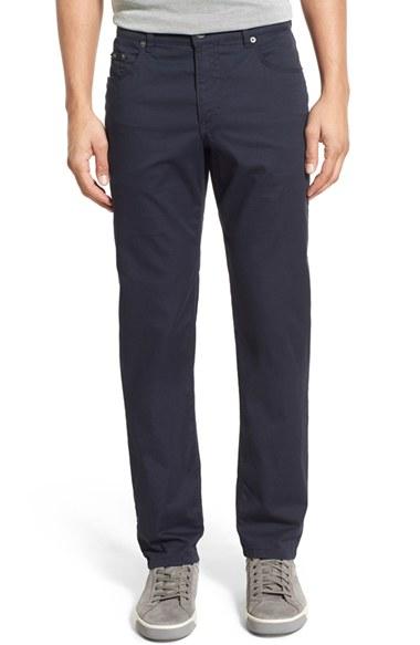 Men's Brax Flat Front Stretch Cotton Trousers