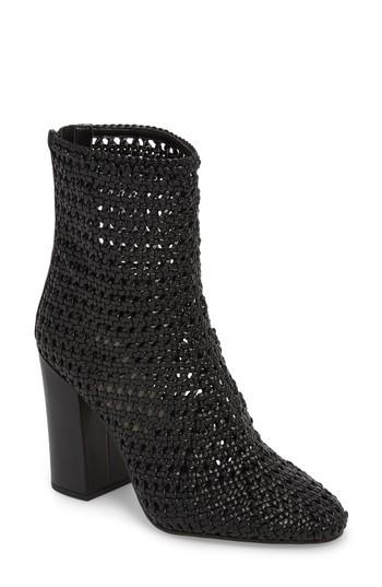 Women's Dolce Vita Scotch Woven Bootie M - Black