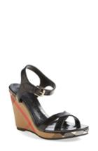 Women's Burberry 'rastrickson' Wedge Sandal .5us / 39.5eu - Black