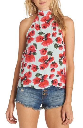 Women's Billabong Moonbud Tie Back Top - Blue/green