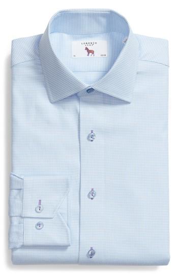 Men's Lorenzo Uomo Trim Fit Houndstooth Dress Shirt
