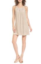 Women's As You Wish Perforated Faux Suede Shift Dress - Blue