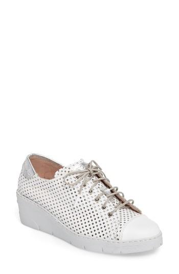 Women's Hispanitas Shelby Perforated Wedge Sneaker .5us / 36eu - White