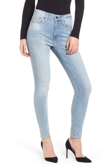 Women's Good American Good Waist Ripped High Waist Skinny Jeans - Blue