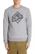 Men's A.p.c. Sherman Logo Sweatshirt - Grey